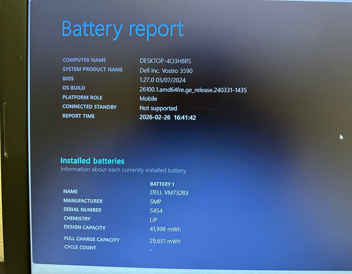 DELL Vostro Notebook 3590 Ci7-10510U/15.6/1920x1080/8GB/256GB/DVD+/-RW/WLAN/BT